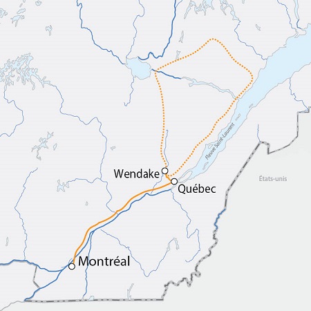 carte-Raid Motoneige Sentier Boréal