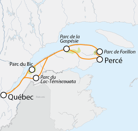carte-Le tour de Gaspésie