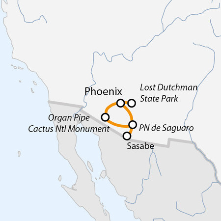 carte-Trek dans le désert de Sonora